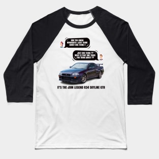 R34 Skyline GTR Baseball T-Shirt